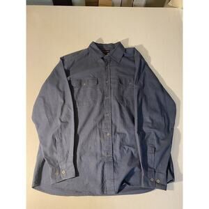 Wolverine Button Up Shirt Mens Size Large L/G Blue Long Sleeve Outdoors Workwear